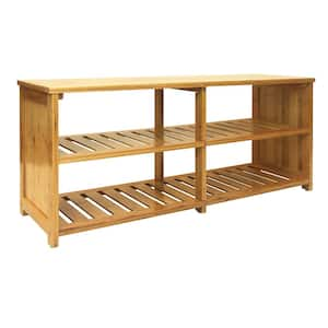 Bamworld Shoes Rack Shelf Organizer Entryway 5 Tier Bamboo for 24 Pair