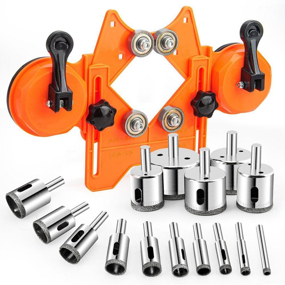 Angel Sar Diamond Hole Saw Kit, Tile Hole Saw with Double Suction