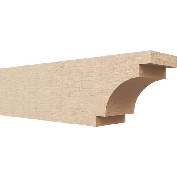 Ekena Millwork 6-in. x 8-in. x 28-in. Mediterranean Woodgrain, Primed Tan Timberthane Polyurethane Rafter Tail Brace