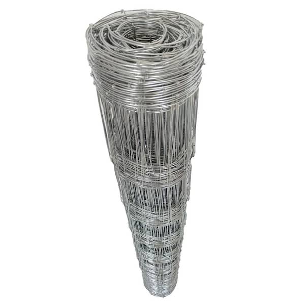 3 ft. x 164 ft. 14-Gauge Silver Heavy Zinc Coated Welded Wire Farm Fence for Yard Livestock and Animals Protection
