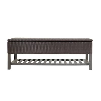 Rubbermaid 32 Gal. Resin Patio Storage Bench FG376401OLVSS - The Home Depot