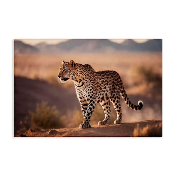 Stupell Industries Cheetah On Patrol by Noah Bay Unframed Animal Graphic Art Print 20 in. x 30 in.