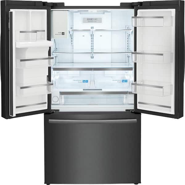 Gallery 36 in. 23 cu. ft. Counter Depth French Door Refrigerator in Smudge-Proof Black Stainless Steel, ENERGY STAR