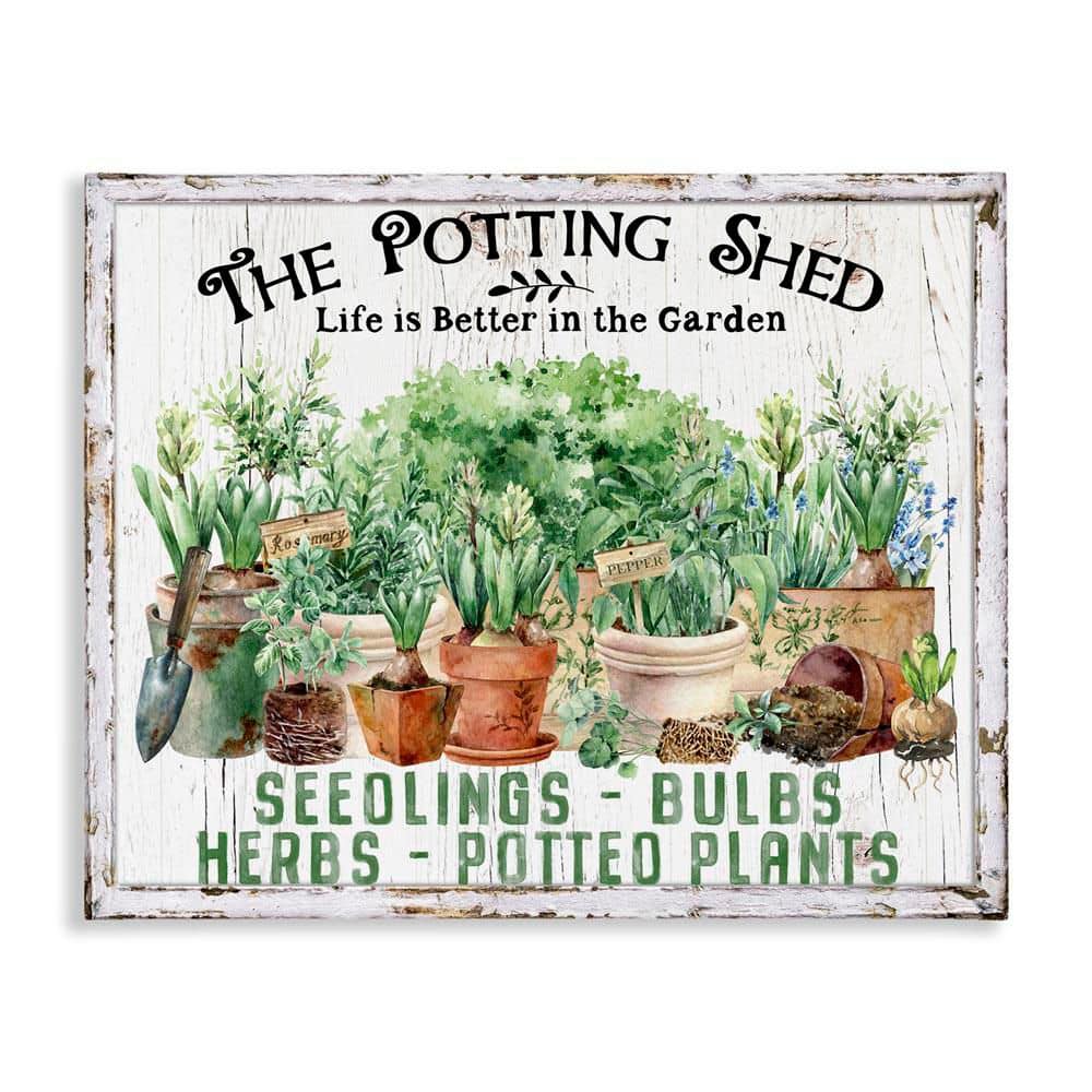 Farmhouse Potting Shed by Creatif Belle Unframed Nature Graphic Art Print 16 in. x 20 in. price history on PriceWatchPro