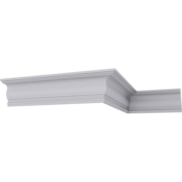 Ekena Millwork SAMPLE - 3-1/8 in. x 12 in. x 5-1/8 in. Polyurethane Niobe Traditional Crown Moulding