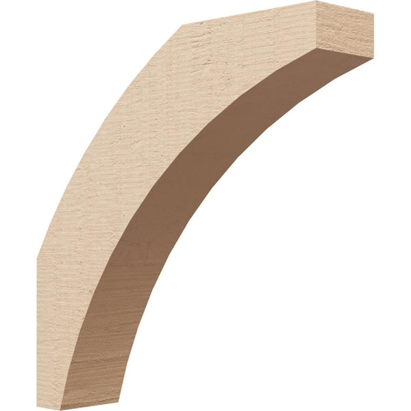Ekena Millwork 3 in. x 14 in. x 14 in. Thorton Rough Cedar Woodgrain Timberthane Polyurethane Knee Brace, Primed