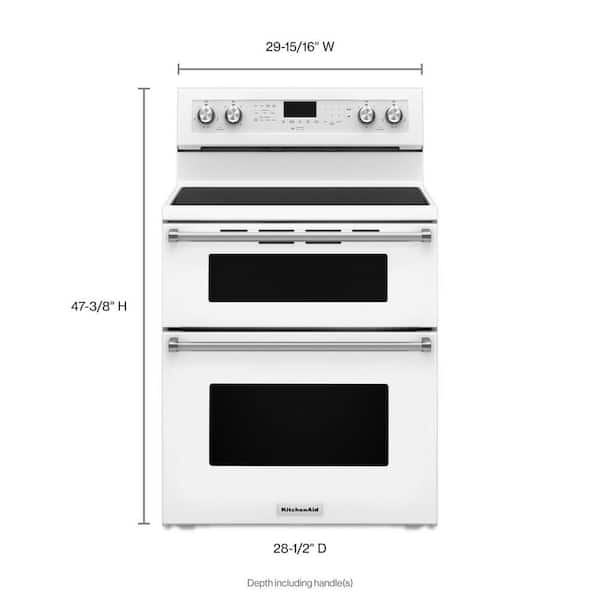 KitchenAid 6.7 Cu. Ft. Self-Cleaning Freestanding Double Oven Electric  Convection Range Stainless Steel KFED500ESS - Best Buy