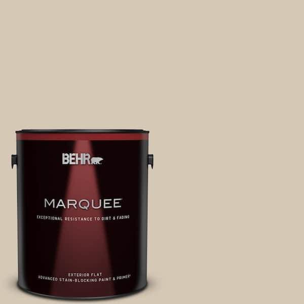 BEHR MARQUEE 1 gal. #MQ3-10 French Beige Flat Exterior Paint & Primer
