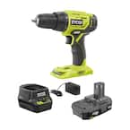 ONE+ 18V Lithium-Ion Cordless 1/2 in. Drill/Driver Kit with (1) 1.5 Ah Battery and 18V Charger