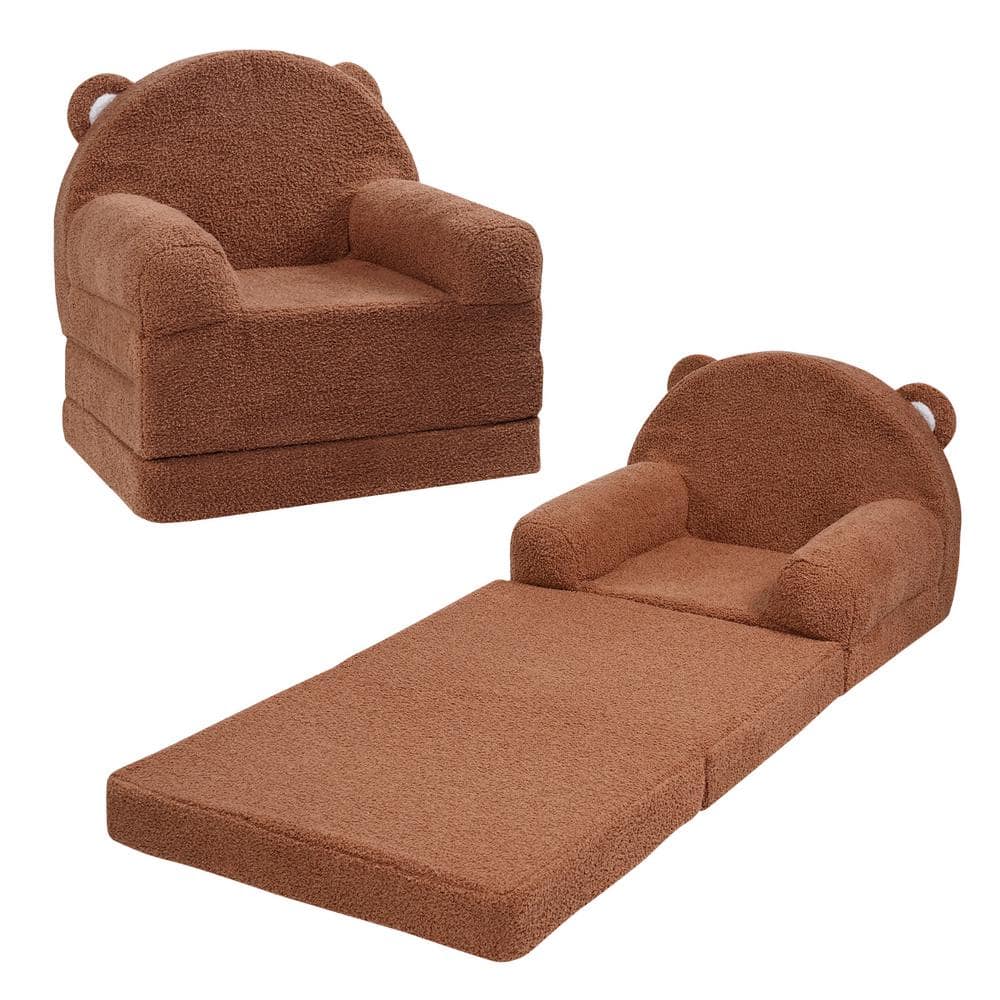 VEVOR Kids Couch Brown Plastic Outdoor Rocking Chair with