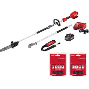 M18 FUEL 10 in. 18-Volt Lithium-Ion Brushless Cordless Pole Saw Kit with 8.0 Ah Battery and (2)10 in. Saw Chain