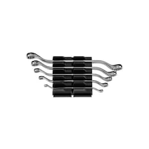 1/4-13/16 in. 45-Degree Offset Box End Wrench Set with Modular Slotted Organizer (5-Piece)