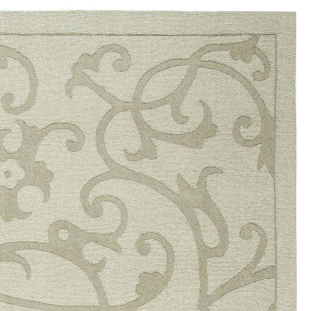 Sage Hand-Tufted Wool Rectangular Area Rug 7'6" x 9'6"