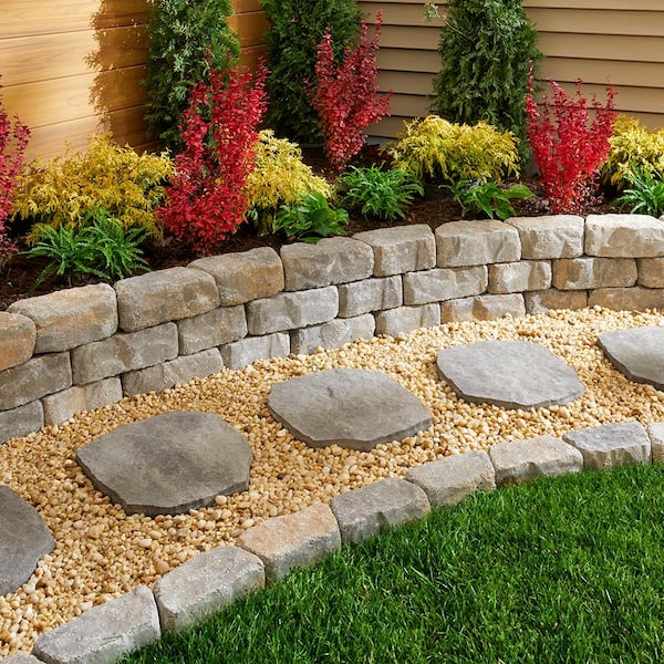 Oldcastle Epic Stone 15.75 in. x 13.78 in. x 2 in. Gray Charcoal
