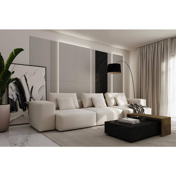 Walls-To-Go 1/8 in. x 2 ft. x 4 ft. Gray Cashmere Set of Composite