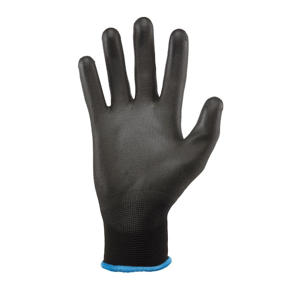 Nitrile Dipped Palm Gloves Black/Grey Large PAWA