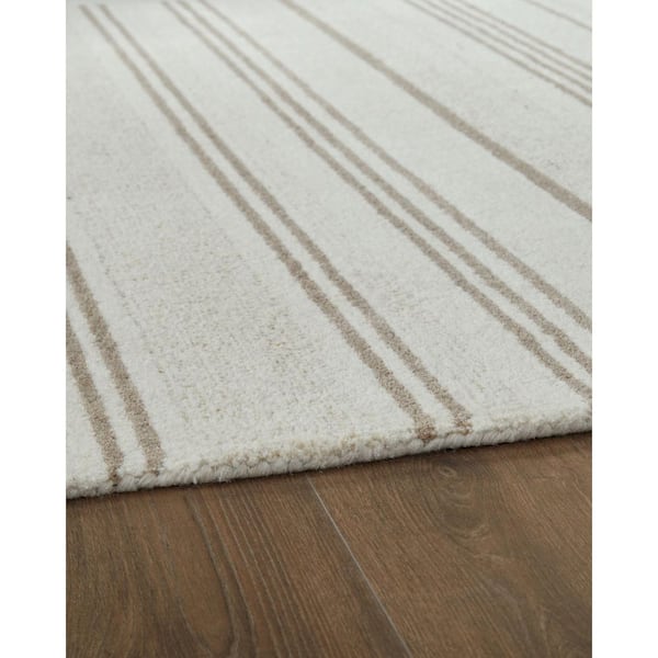 Gadence 8 ft. x 10 ft. Beige/Brown Striped Area Rug