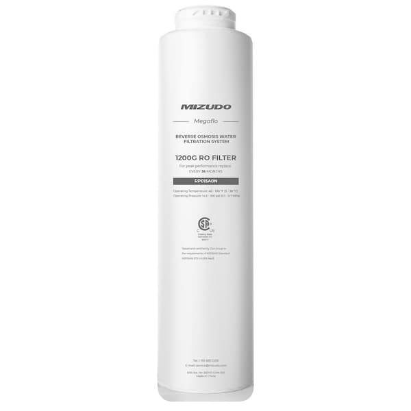 Megaflo RO Water Filter Cartridge Replacement for Megaflo 1200 GPD Under Sink Reverse Osmosis System, 1-Pack