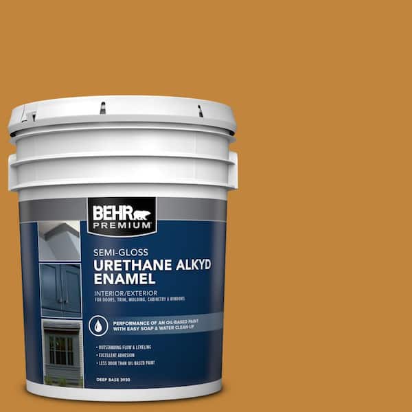 BEHR PREMIUM 5 gal. #M260-7 Back To School Urethane Alkyd Semi-Gloss Enamel Interior/Exterior Paint