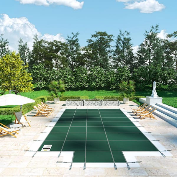 18 ft. x 36 ft. Rectangle In-Ground Pool Cover with 4 x 8 ft. Center End Steps Pool Covers for Inground Pools