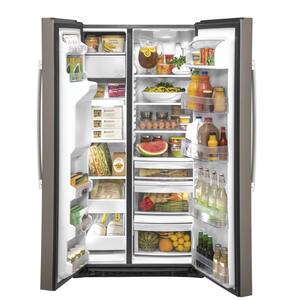 21.8 cu. ft. Side by Side Refrigerator in Slate, Counter Depth and Fingerprint Resistant
