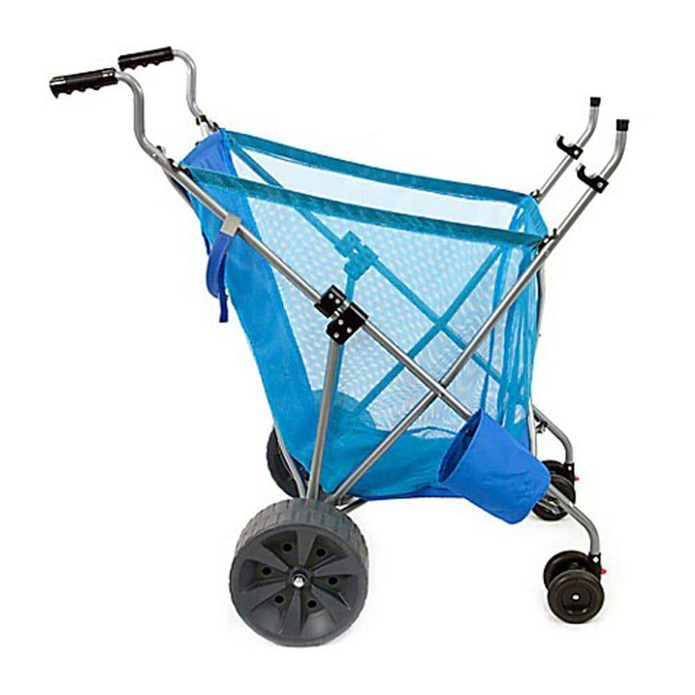 Seina Steel Framed Collapsible Versatile Garden Cart Beach Sand Cruiser  Blue