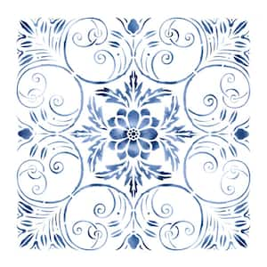 Stylized Tile Wall Stencil