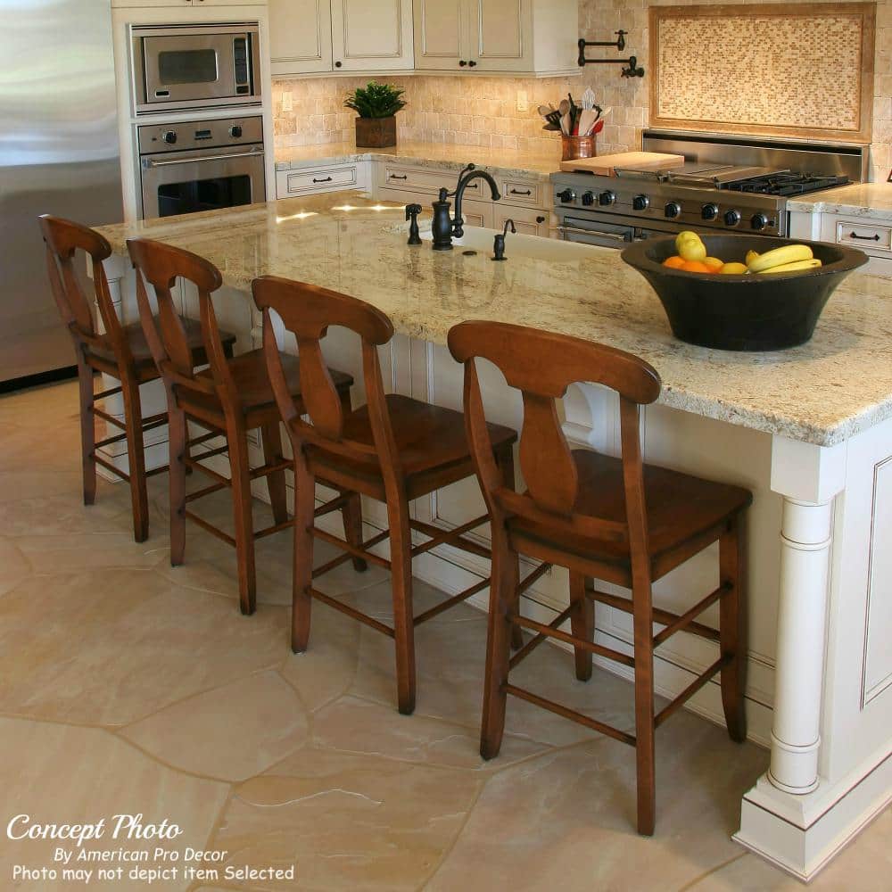 35.25" Unfinished Hardwood Traditional Kitchen Island Leg