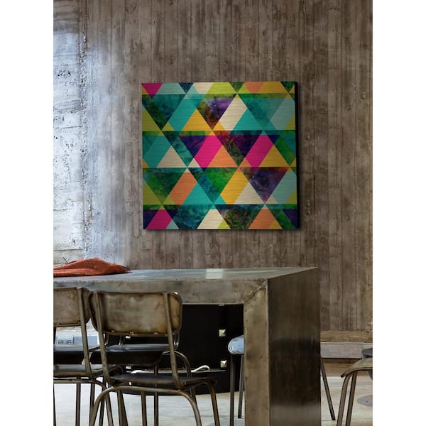 Unbranded 32 in. H x 32 in. W "The Greener Stain" by Marmont Hill Printed Brushed Aluminum Wall Art