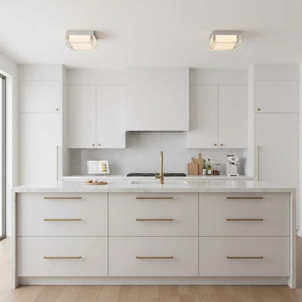 5 in. Silver Ceiling Light 14-Watt LED Flush Mount with Dimmable 3-Color for Bathroom Closet Hallway No Bulbs Included price history on PriceWatchPro