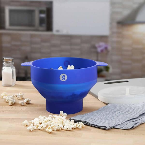 Silicone Microwave Popcorn Popper (Blue) — ELLA & OLLIE POPCORN