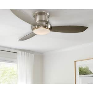 Concept II 52 in. Integrated LED Indoor Brushed Nickel Ceiling Fan with Light with Remote Control