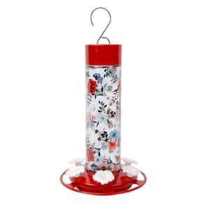 Vintage Blossom Decorative Hummingbird Glass Feeder 20 oz