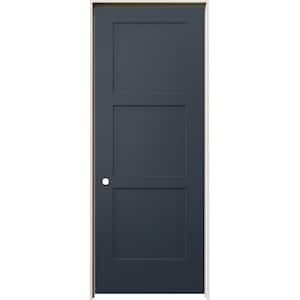 30 in. x 80 in. Birkdale Denim Stain Right-Hand Smooth Hollow Core Molded Composite Single Prehung Interior Door