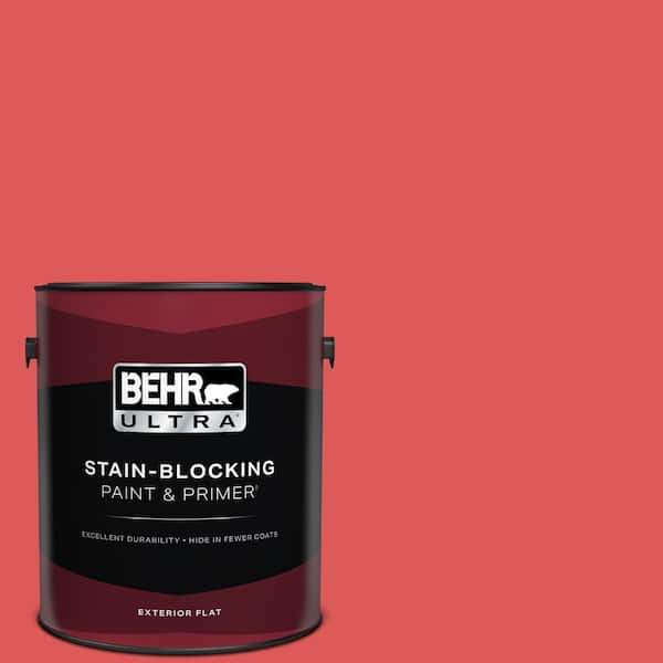 BEHR ULTRA 1 gal. #150B-6 Firecracker Flat Exterior Paint & Primer