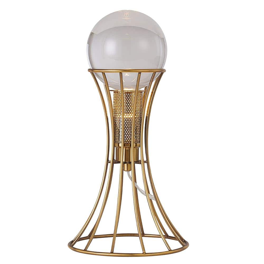 Nehemiah 15.7 in. Antique Brass Table Lamp