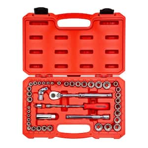 3/16 in. to 3/4 in., 1/4 in. and 3/8 in. Drive 6-Point Socket and Ratchet Set (45-Piece) (5 mm to 19 mm)