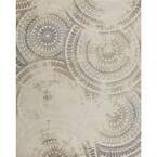 Spiral Medallion Ivory 8 ft. x 11 ft. Geometric Area Rug