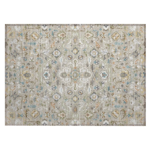 Chantille Machine Washable Indoor/Outdoor Abstract ACN3004 Beige 3 ft. x 4 ft. Area Rug