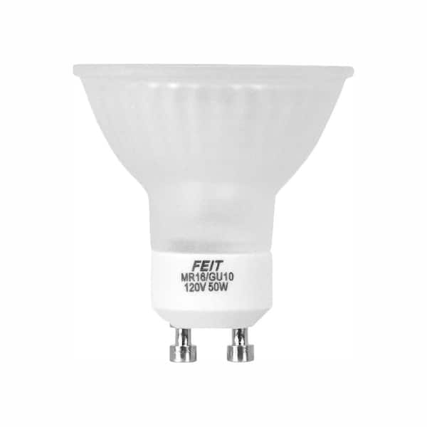 Feit Electric 50-Watt Warm White (3000K) MR16 GU10 Dimmable Halogen Frosted Light Bulb (72-Pack)
