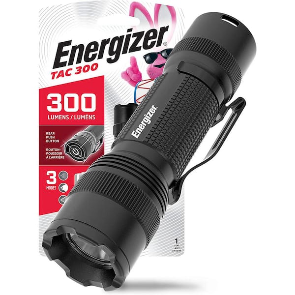 Energizer TAC 300 Tactical Metal Flashlight, 300 Lumens ENPMHT1L - The Home Depot
