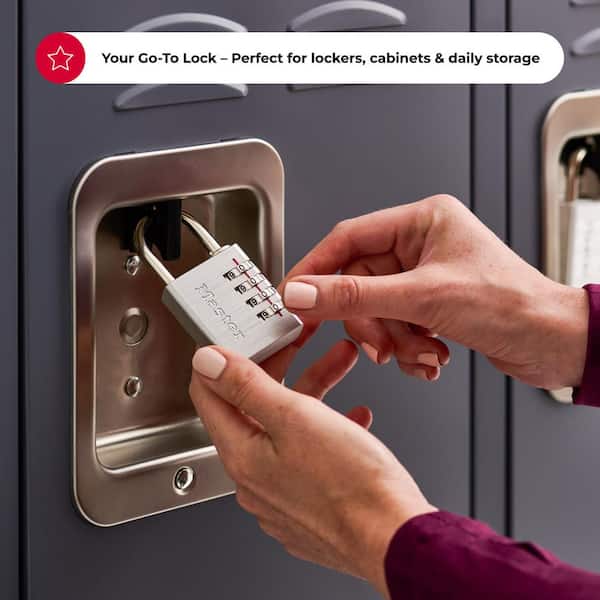 Master Lock Combination Lock, Resettable 4-Dial 643D - The Home Depot