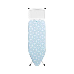 Ironing Board C 49 x 18 In with Solid Steam Unit Holder, Fresh Breeze Cover and White Frame