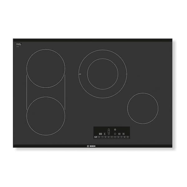 Bosch 800 Series 30 in. Radiant Electric Cooktop in Black with 4 Elements including 3,600-Watt Element