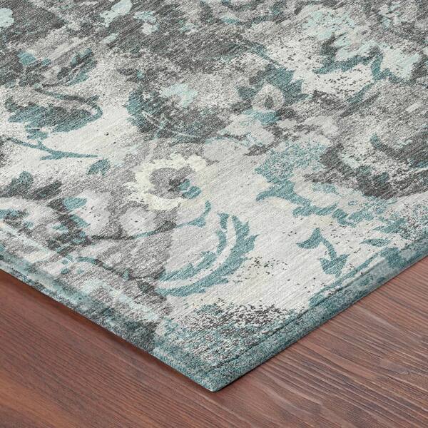 Chantille Machine Washable Indoor/Outdoor Abstract ACN2791 Silver 3 ft. x 4 ft. Area Rug