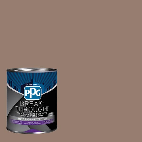 Break-Through! 1 qt. PPG1074-5 Peppered Pecan Satin Door, Trim & Cabinet Paint
