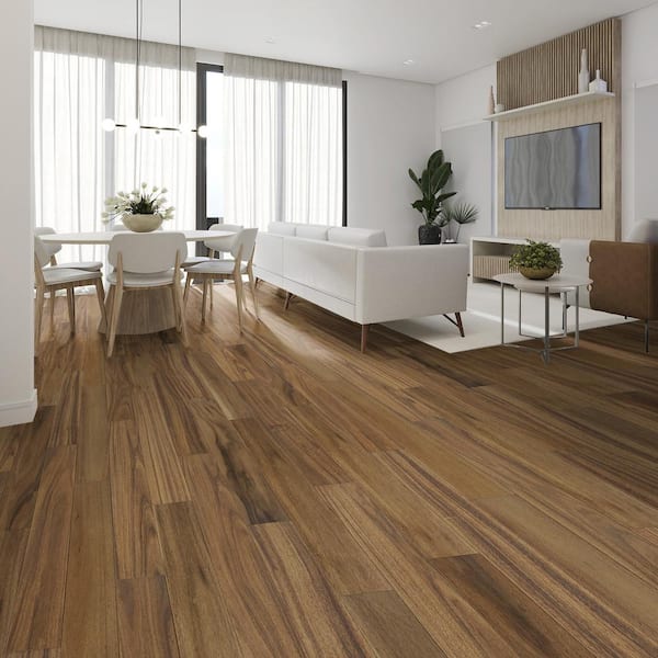 Take Home Sample-Kuta Acacia 1/2 in. T x 5 in. W Smooth Texture Engineered Hardwood Flooring