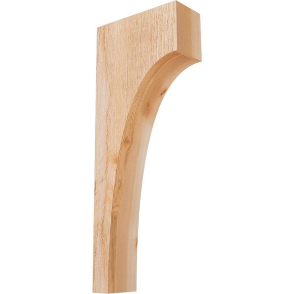 Ekena Millwork 4 in. x 10 in. x 26 in. Western Red Cedar Huntington Rough Sawn Corbel