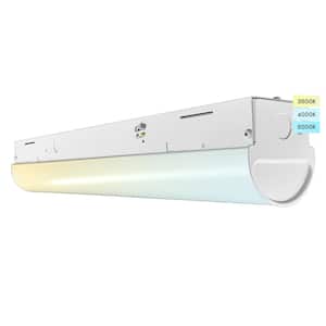 2 ft. 20-Watt 2600 Lumens LED White Linear Shop Light 3 Color Selectable 3500K-5000K Dimmable Damp Rated UL Listed