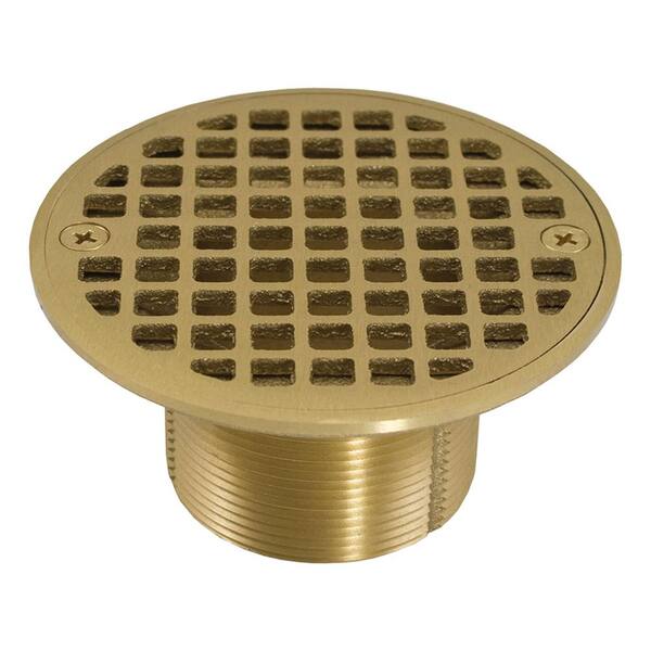 Jones Stephens 2 In Ips Brass Spud With 4 In Dia Round Cast Strainer In Polished Brass For Floor Shower Drains D609 The Home Depot Jones Stephens 2 In Ips Brass Spud With 4 In Dia Round Cast Strainer In Polished Brass For Floor Shower Drains D609 The Home Depot